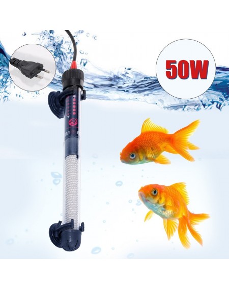 Aquarium Heater Submersible Auto Thermostat Heater Fish Tank Water Heater 50W Adjustable Temperature with Suction Cups