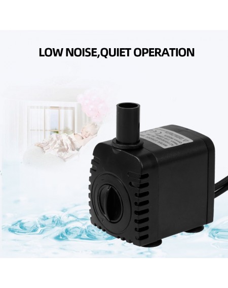 10W Ultra-quiet USB Water Pump with Power Cord IP68 Waterproof for Aquarium Fish Tank Fountain with 4 LED Light