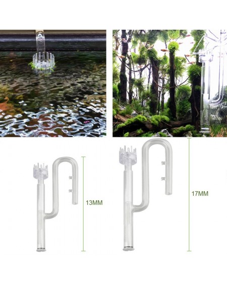 Glass Transparent Tube Inflow with Surface Skimmer for Plants Aquarium Canister Filter Inflow Glass Tube Outer Diameter 13MM
