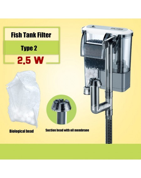Fish Tank Filter Aquarium External Filter Waterfall Suspension Oxygen Pump Submersible Hanging Fliter