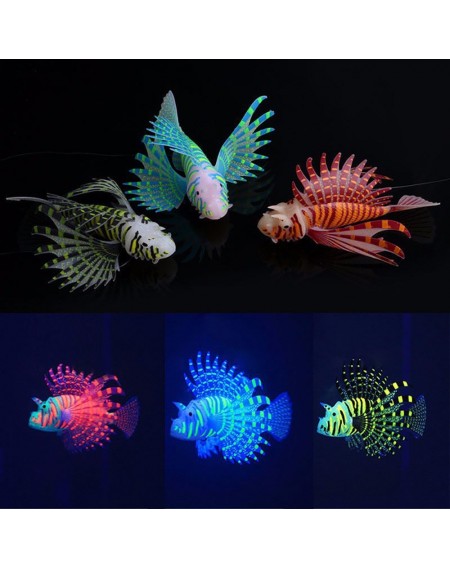 Aquarium Fish Tank Artificial Fish Decoration Aquarium Glowing Lionfish Floating Decoration Ornament