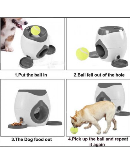 Interactive Reward Toy Dogs Tennis Ball Automatic Thrower Food Treat Dispenser Creativity Play Game Dog Food Leader Exercise Helper