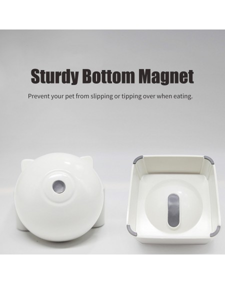 350g Cat Bowl Cat-Shaped Pet Feeders Magnetic Adjustable Raised Non-Slip Pet Bowl Portion Control Food Bowl for Pet Cat Dog