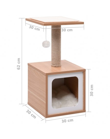 Scratching post for cats with sisal scratching mat 62 cm
