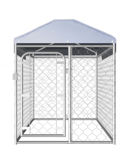 Outdoor kennel with roof 200x100x125 cm