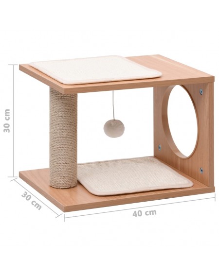 Small cat scratching post with sisal scratching mats 30 cm