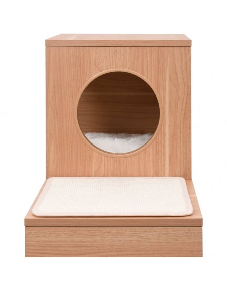Cat house with sisal scratching mat 100 cm