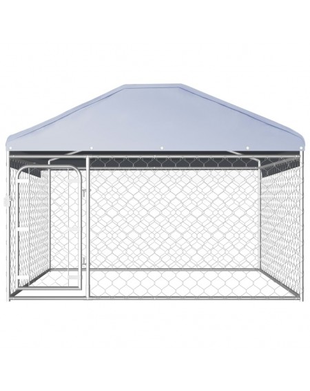 Outdoor kennel with roof 200x200x135 cm