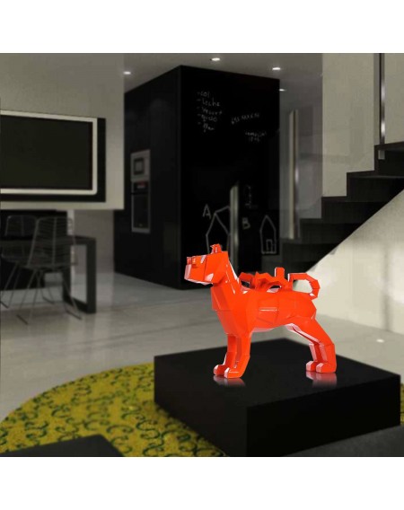Tomfeel Glasses Dog Gold Resin Sculpture Home Decor Modern Art Figurine Animal Statue Fiberglass