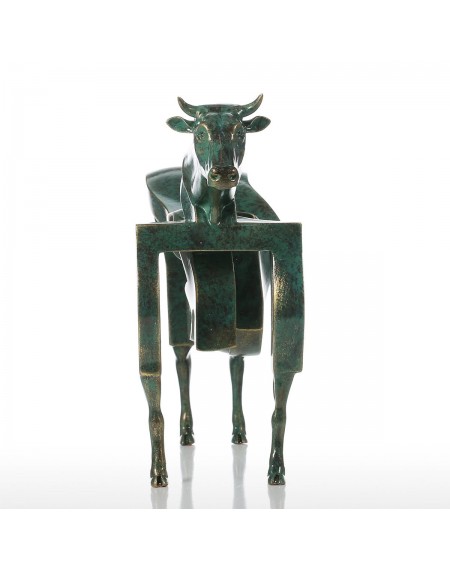 Tomfeel Abstractionism Cattle Resin Sculpture Home Decor Modern Art Figurine
