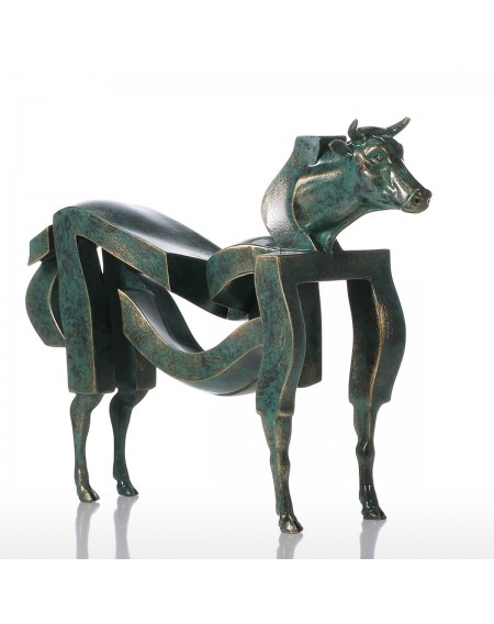 Tomfeel Abstractionism Cattle Resin Sculpture Home Decor Modern Art Figurine