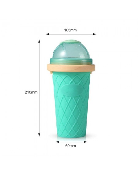 Net red with the homemade diy ice cream smoothie cup juice cup children's summer double-layer fast cooling pinch cup Pink