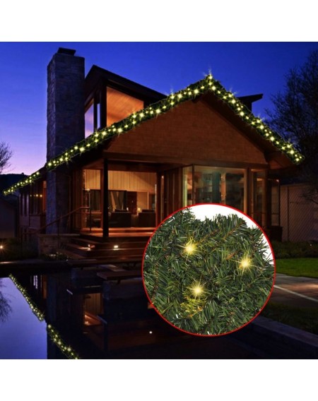 Christmas garland with LED light chain 20 m