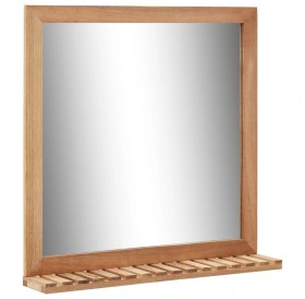 Bathroom mirror 60 × 12 × 62 cm walnut solid wood