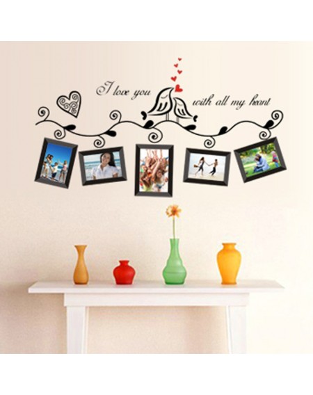 Love Birds Photo Frame Art Wall Stickers Decal Romantic Wedding Room Decor