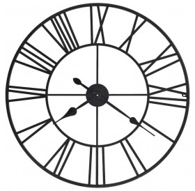 Vintage wall clock with quartz movement metal 80 cm XXL