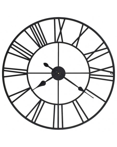 Vintage wall clock with quartz movement metal 80 cm XXL