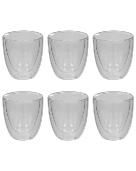 Double-walled thermo glass for espresso 6 pcs. 80 ml