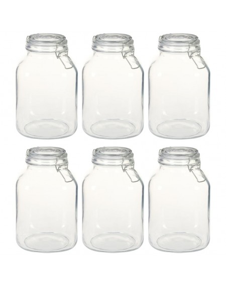 Mason jars with swing top 6 pcs. 3 l