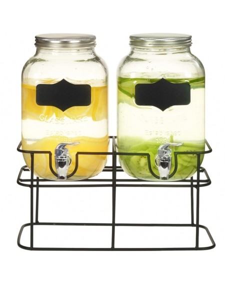 Drink dispenser 2 pcs. With stand 2 x 4 L glass