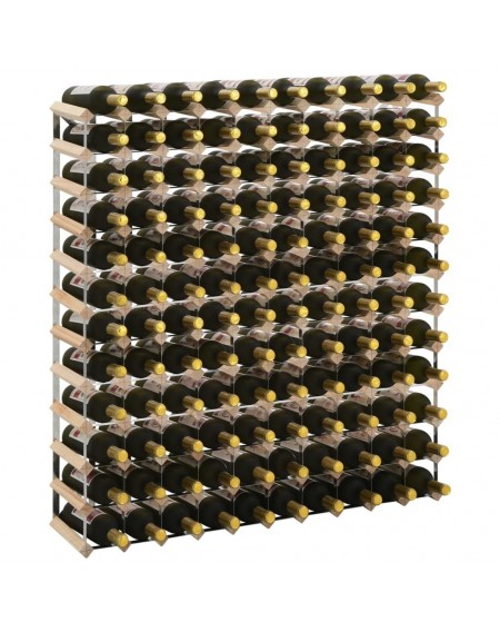 Wine rack for 120 bottles of solid pine wood