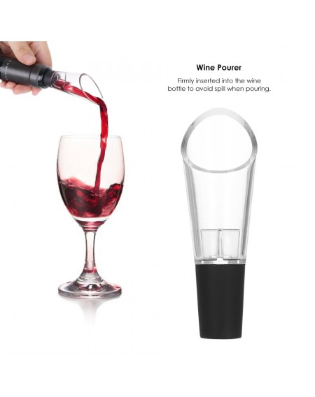New Pump Air Pressure Wine Bottle Opener Corkcrew with Foil Cutter & Wine Pourer & Vacuum Stopper