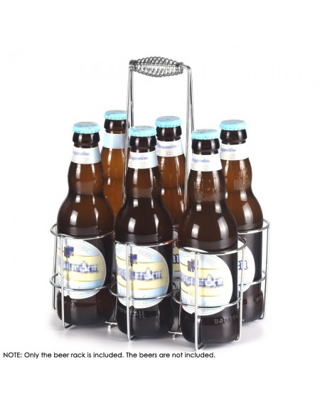 6 Bottle Beer Holder Party Beer Basket Rack Wine Caddy Stand for BBQ Hotel Bar Wine Beer Bottles