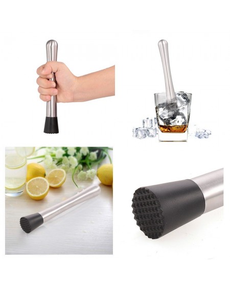 Stainless Steel Drink Muddler Cocktail Muddler Bar Tool for Serving Kitchen Barbecue Party Bar BBQ