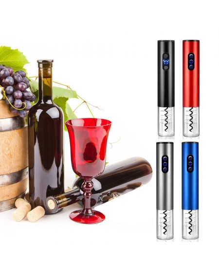 Electric Wine Opener Automatic Electric Wine Bottle Corkscrew Opener with Foil Cutter Automatic Corkscrew and Foil Remover