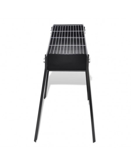 Square charcoal barbecue with stand